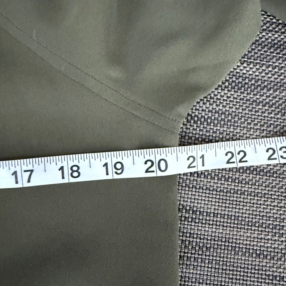 7 For All Mankind Olive Green Zip Up Bomber Jacket Women's Size‎ S - Picture 6 of 8